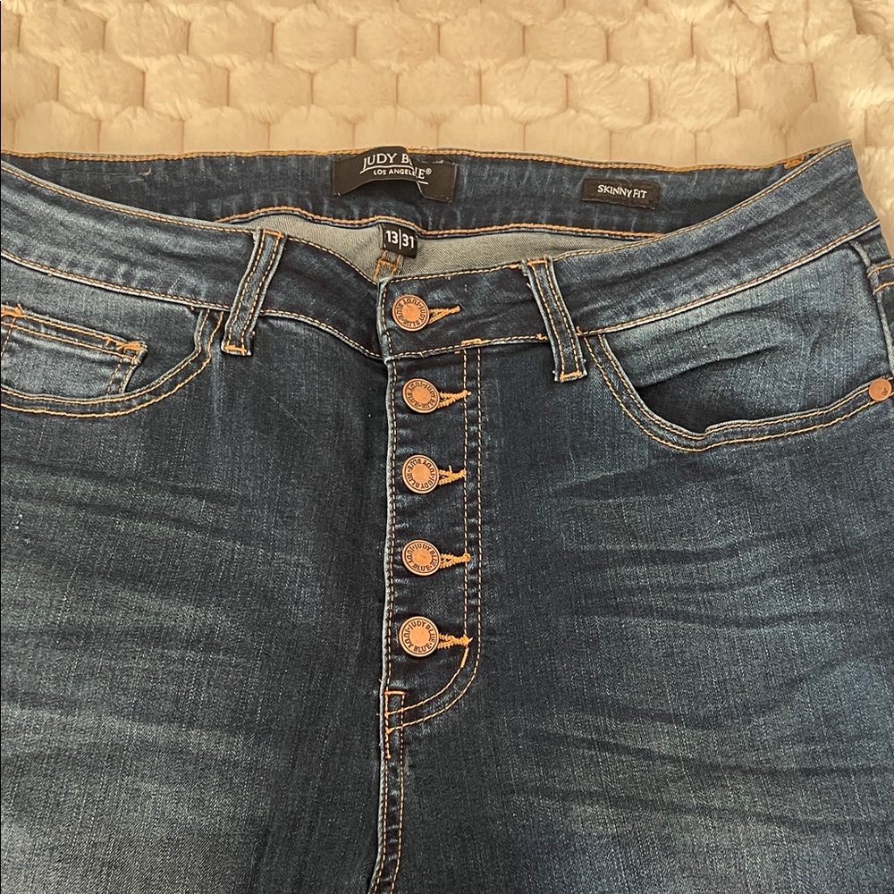 Judy Blue Dark Wash Button-Fly Jeans